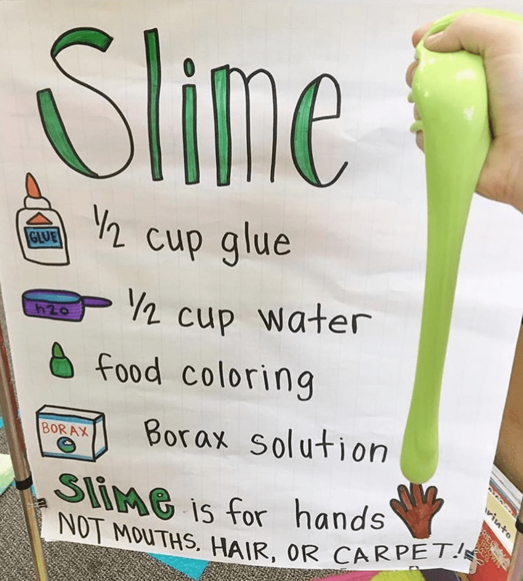 How to Make Slime for Kids Without Borax, Food Coloring and White Glue