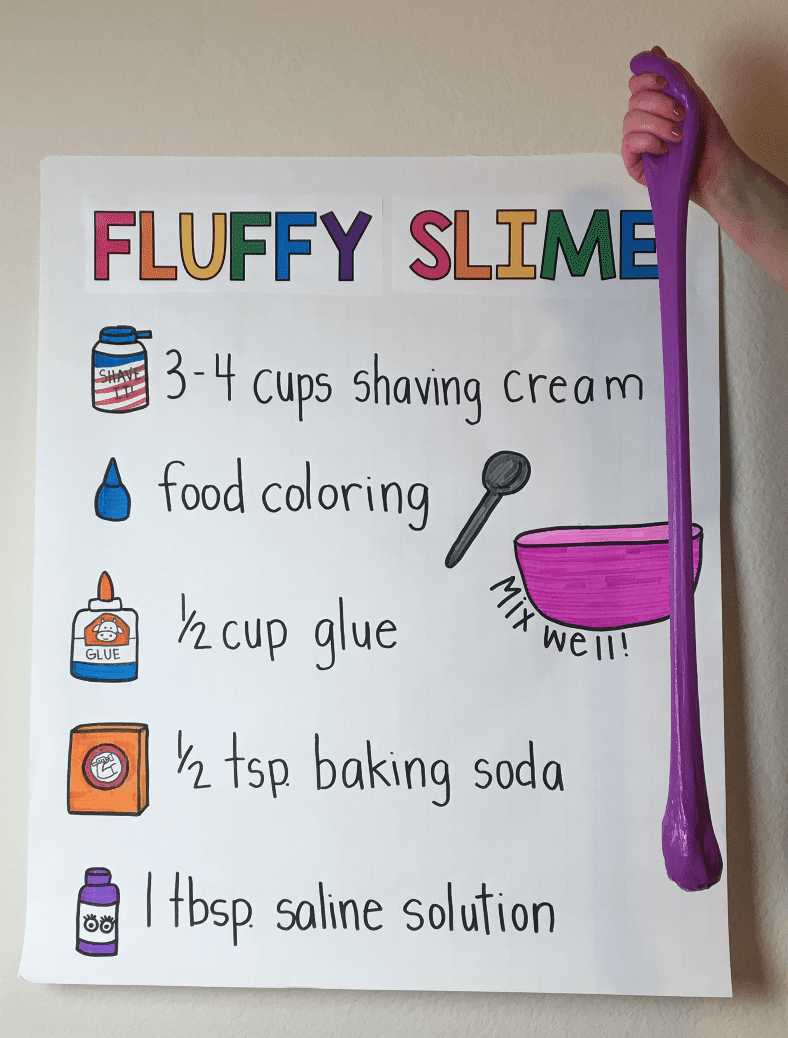 DIY Fluffy Slime Recipe (Non-Toxic!) - Hi Sugarplum!