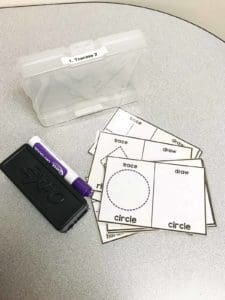 Task Boxes in the classroom - Tracing Activity with dry erase marker and eraser