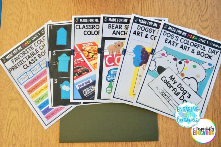 Math center organization for made for me math