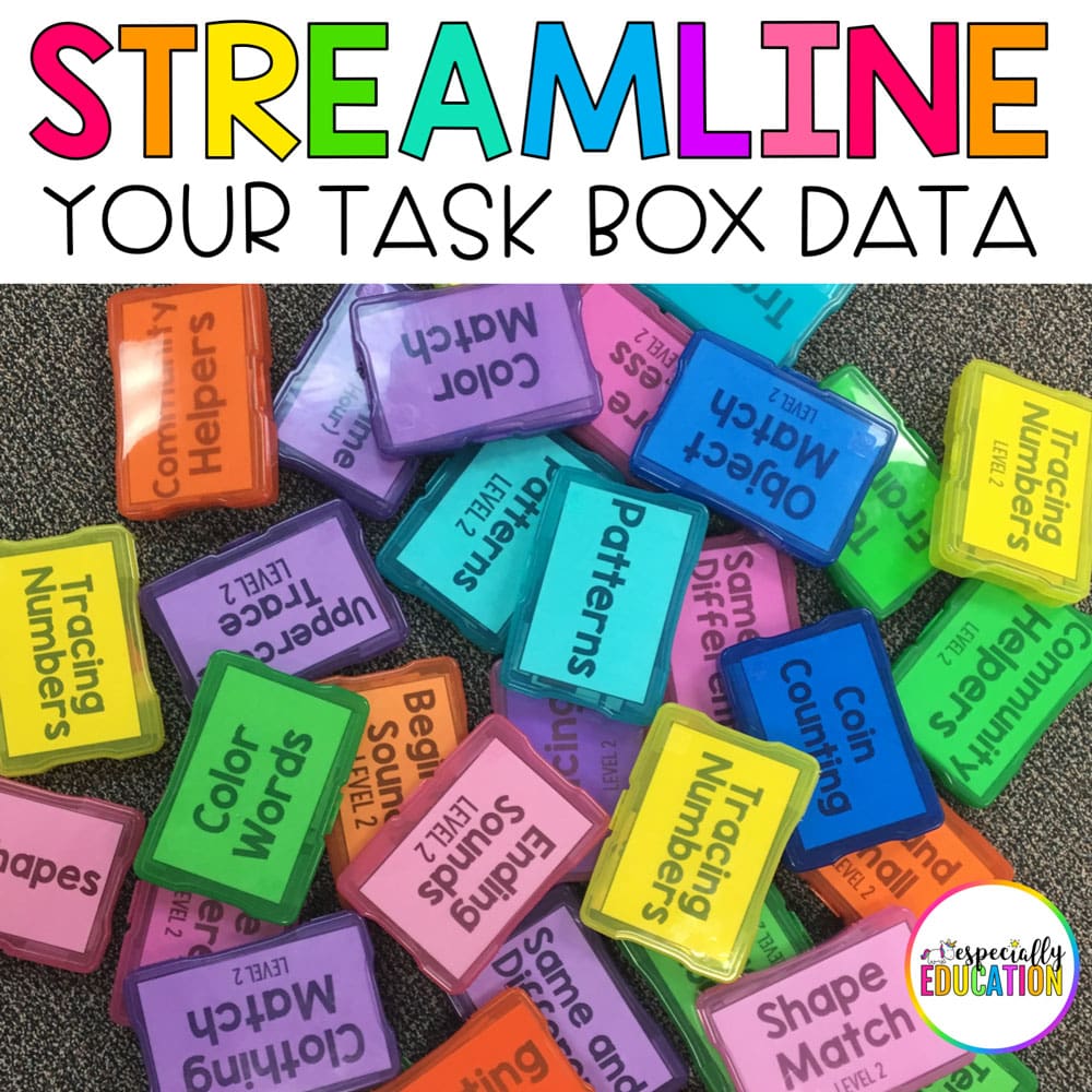 Colorful task boxes
