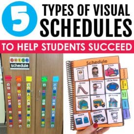 Colorful visual schedule tools