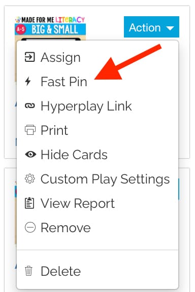 Hot to use Boom Cards Fast Play link
