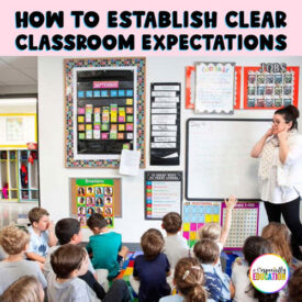Teacher modeling classroom expectations to students