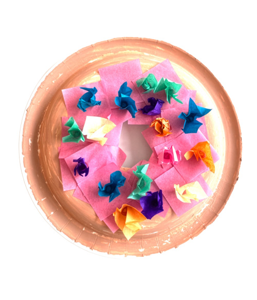 Tissue paper craft donut activity for kids supporting fine motor skills and hands-on learning in special education